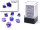 Würfelset: 7 Würfel mehrseitig Nebula® Mini-Polyhedral Nocturnal™/blue Luminary