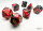 7 Würfel mehrseitig Gemini® Mini-Polyhedral Black-Red/gold
