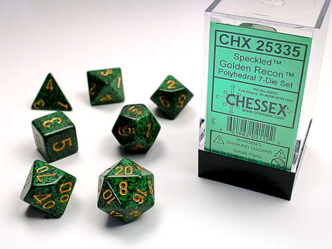 7 Würfel mehrseitig Speckled Polyhedral Golden Recon