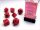 Würfelset: 7 Würfel mehrseitig Opaque Polyhedral Red/black 7-Die Set
