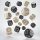 Würfelset: 20 Würfel 6-seitig Fortress Compact D6: Black&Beige
