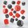 Würfelset: 20 Würfel 6-seitig Fortress Compact D6: Black&Red