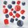 Würfelset: 20 Würfel 6-seitig Crosshairs Compact D6: Cobalt&Red