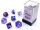 Würfelset: 7 Würfel mehrseitig Nebula® Polyhedral Nocturnal™/blue Luminary™ 7-Die Set
