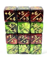 Würfelset: 12 Würfel 6-seitig 2-Toned D6:...