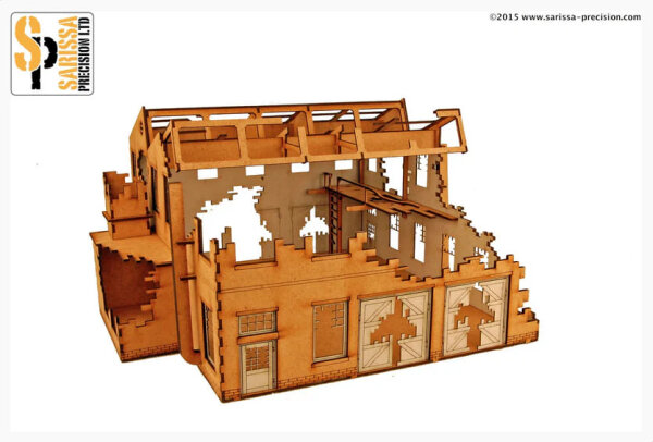 Bolt Action: Sarissa Large Factory - Destroyed - (MDF)