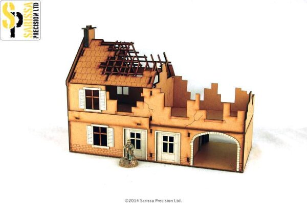 Bolt Action: Sarissa Large Farmhouse - Destroyed -