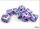 Festive Hydrangea/black Polyhedral 7-Dice Set (with bonus die)