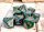 Würfelset: 10 Würfel mehrseitig Scarab® Jade/red Ankh