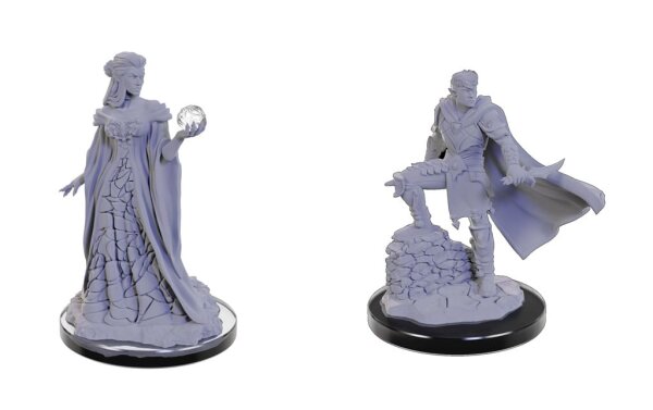 Critical Role Unpainted Miniatures - Xhorhasian Mage & Xhorhasian Prowler