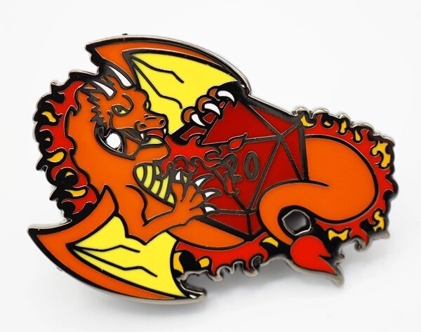 Dice Dragons Pin Fire Reprint