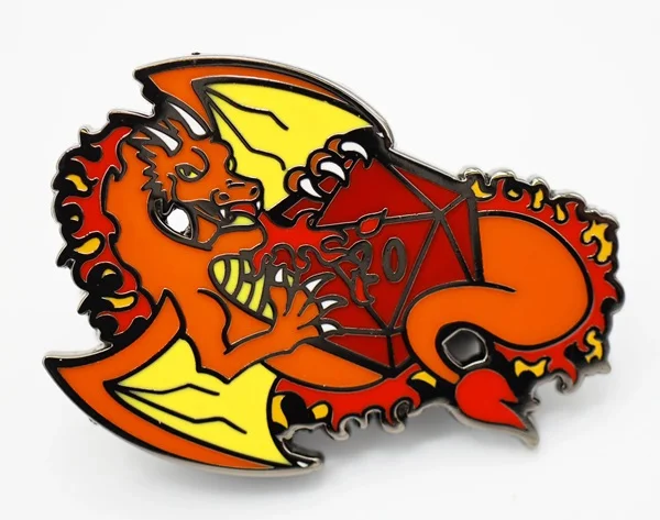 Dice Dragons Pin Fire Reprint