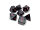 Würfelset: 7 Würfel mehrseitig Opaque Polyhedral Black/pink 7-Die Set