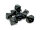 Würfelset: 10 Würfel zehnseitig Opaque Black/green Set of Ten d10s
