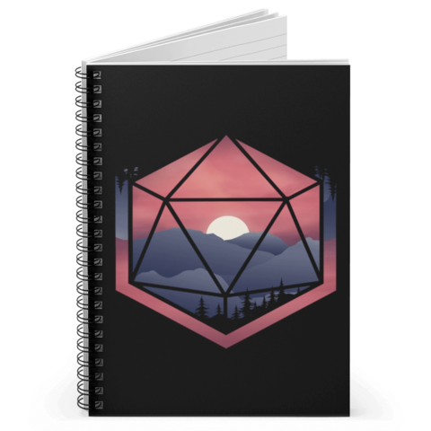 Mountain d20 Spiral Notizbuch (liniert)