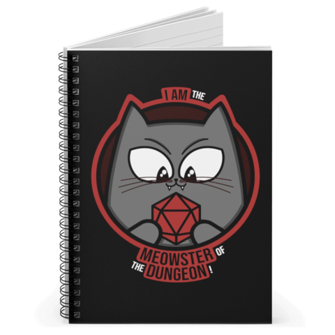 Meowster of the Dungeon Spiral Notizbuch (liniert)