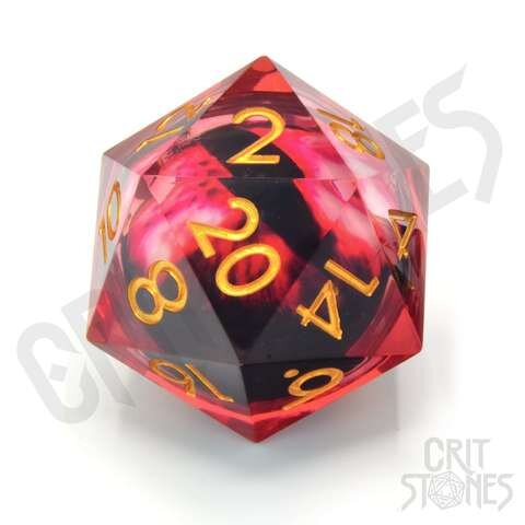 Blood Iris 33mm Floating Eye D20 (Einzelwürfel)