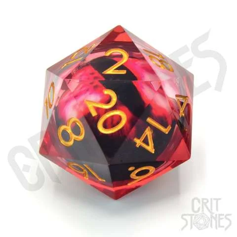 Blood Iris 33mm Floating Eye D20 (Einzelwürfel)