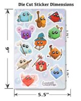 Kawaii Dice Classes Stickers