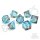 Würfelset: 7 Würfel mehrseitig Flux Fortune Liquid Core RPG Dice Set