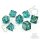 Würfelset: 7 Würfel mehrseitig Forest Fountain Liquid Core RPG Dice Set