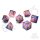 Würfelset: 7 Würfel mehrseitig Galactic Ember Sharp Edge Resin RPG Dice Set
