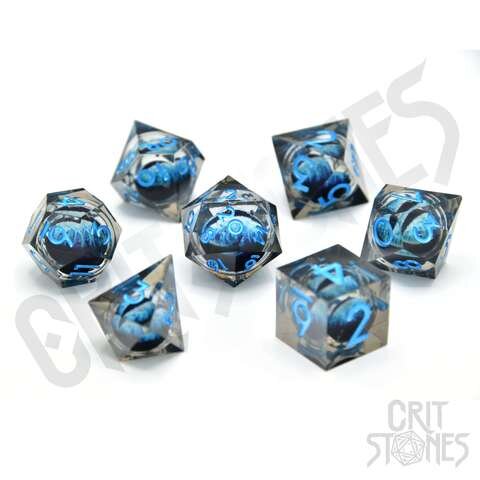 Würfelset: 7 Würfel mehrseitig Water Dragons Gaze Floating Eye RPG Dice Set