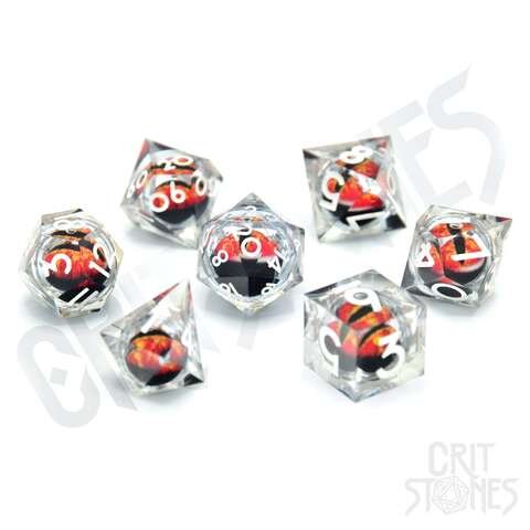 Würfelset: 7 Würfel mehrseitig Sage Dragons Gaze Floating Eye RPG Dice Set