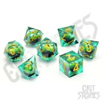 Würfelset: 7 Würfel mehrseitig Forest Dragons...