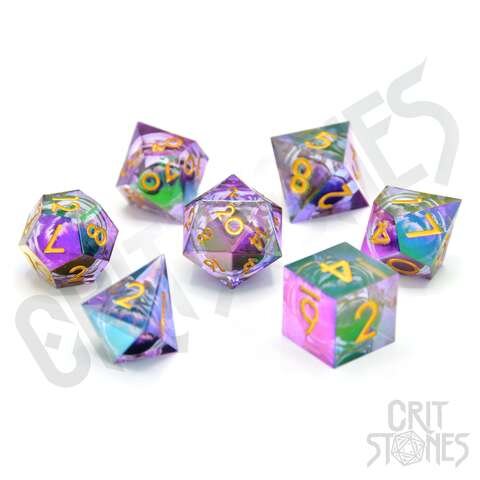 Würfelset: 7 Würfel mehrseitig Eldritch Iris Electroplated Floating Eye RPG Dice Set