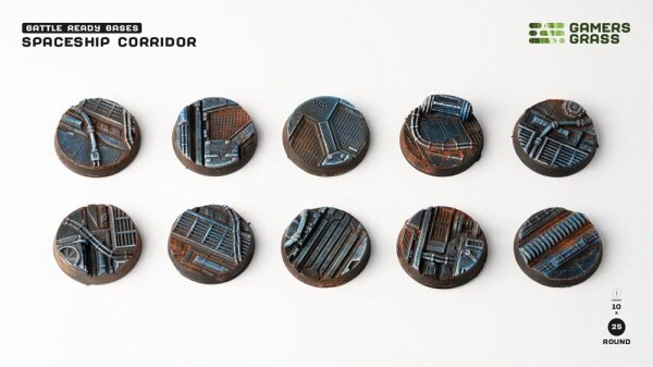 Spaceship Corridor - Round 25mm (x10)
