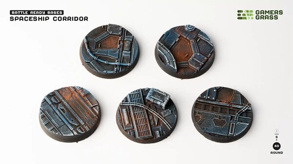 Spaceship Corridor - Round 40mm (x5)