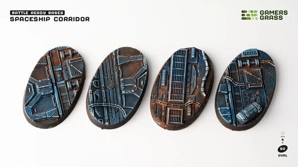 Spaceship Corridor - Oval 60mm (x4)