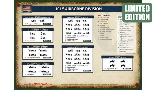 Flames of War US: 101st Airborne (Winter) Army