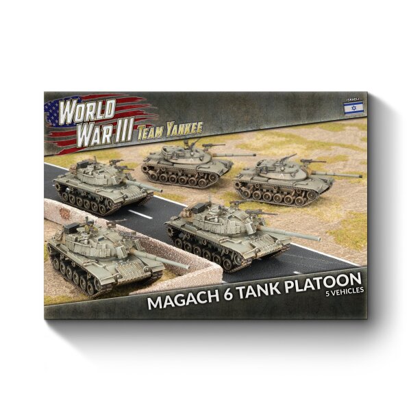 Team Yankee Israel Magach 6 (Blazer) Platoon (WWIII x5 Tanks Plastic)