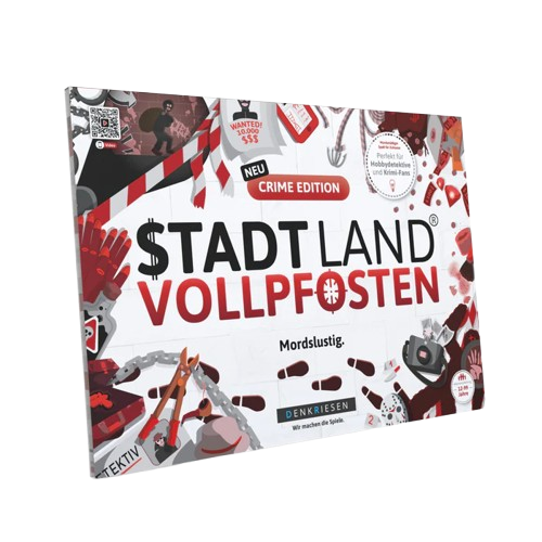 Stadt Land Vollpfosten® Spielblock | Crime Edition - Mordlustig
