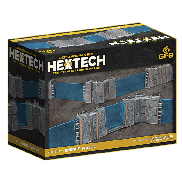 Trinity City: Energy Walls (x26) - Grey/Blue
