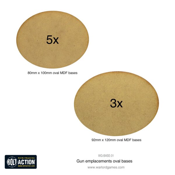 Gun Emplacements Oval Bases - Bolt Action