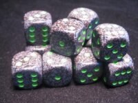 Speckled 16mm d6 Earth Dice Block (12 dice)