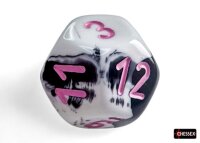 Würfelset: 7 Würfel mehrseitig Gemini® Polyhedral Black-White/pink 7-Die Set
