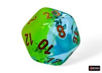 Würfelset: 7 Würfel mehrseitig Gemini® Polyhedral Plasma Green-Teal/orange Luminary™ 7-Die Set