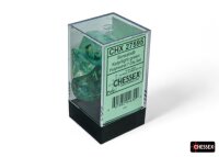 Würfelset: 7 Würfel mehrseitig Borealis® Polyhedral Kelp/light green Luminary™ 7-Die Set