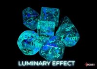 Würfelset: 7 Würfel mehrseitig Borealis® Polyhedral Kelp/light green Luminary™ 7-Die Set