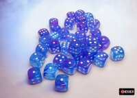 Würfelset: 36 Würfel 6-seitig Nebula® 12mm d6 Aura™/white Luminary™ Dice Block™ (36 dice)