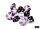 Würfelset: 10 Würfel zehnseitig Gemini® Black-White/pink Set of Ten d10s