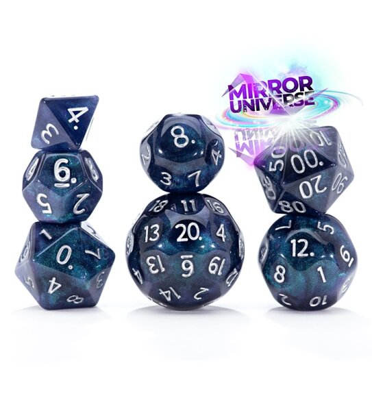 Würfelset: 7 Würfel mehrseitig Double Dice Mirror Universe
