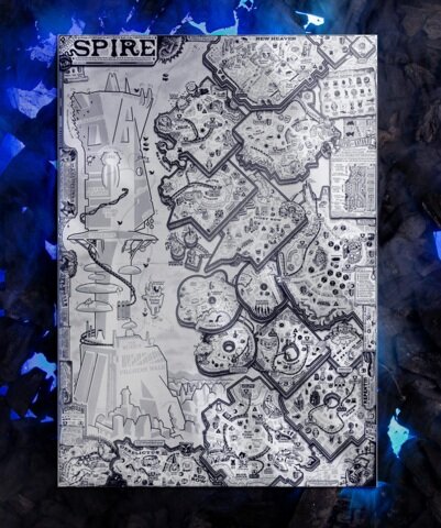 Spire Map Print
