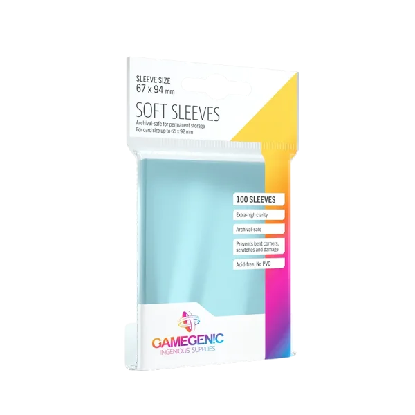 Gamegenic Soft Sleeves Clear (Einzelpack mit 100 Sleeves)