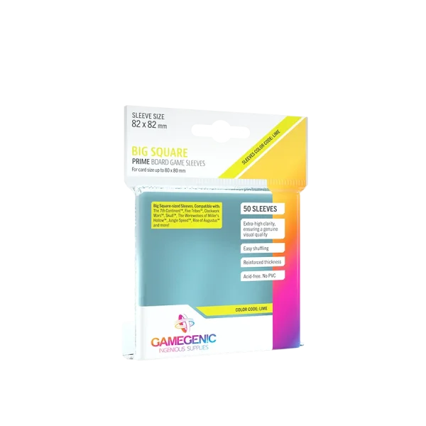 Gamegenic PRIME Big Square-Sized Sleeves Clear