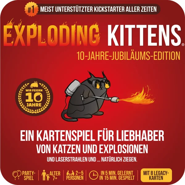 Exploding Kittens: 10-Jahre-Jubiläums-Edition [Tin] (DE)